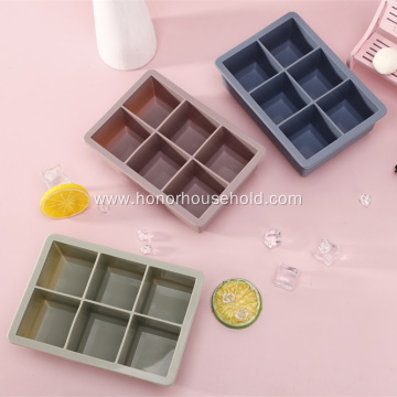 Silicone 6 Square Shape Ice Cube Tray